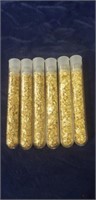 (6) Tubes Of Gold Flakes