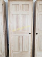 32" Left Hand 6 panel Pine interior Door