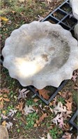 Concrete bird bath dish top, 23" diameter