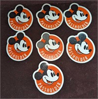 7 Disney Mickey Mouse Passholder Magnets