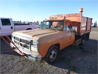 1993 Dodge Ram 350 S/A Flatbed Dump Truck