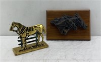 8x7.5in - Brass animals figure