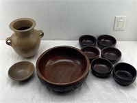 13x4in - wood carved bowls and  Rancho Gordo
