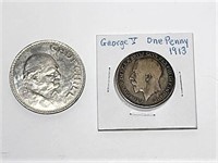 1913 George the Fifth Penny