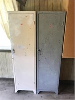 2 Metal Storage Cabinets (18"Wx12"Dx66"H)