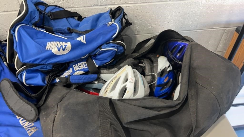 Biking Helmets w/ Windber Basketball Duffle Bags