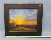 "Sunset" Oil Painting by Maleta Forsberg 26.5x23