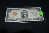 1928D Red Seal $2 Bill "No Motto"