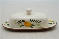 Stangl Pottery Fruit and Flowers Butter Dish w/