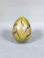 Vandermark Merritt Glass Studio Egg Paperweight