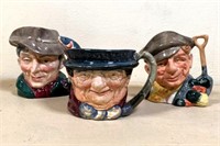 3pcs- Royal Doulton Toby mugs