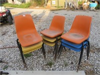 Lot of 10 School Chairs