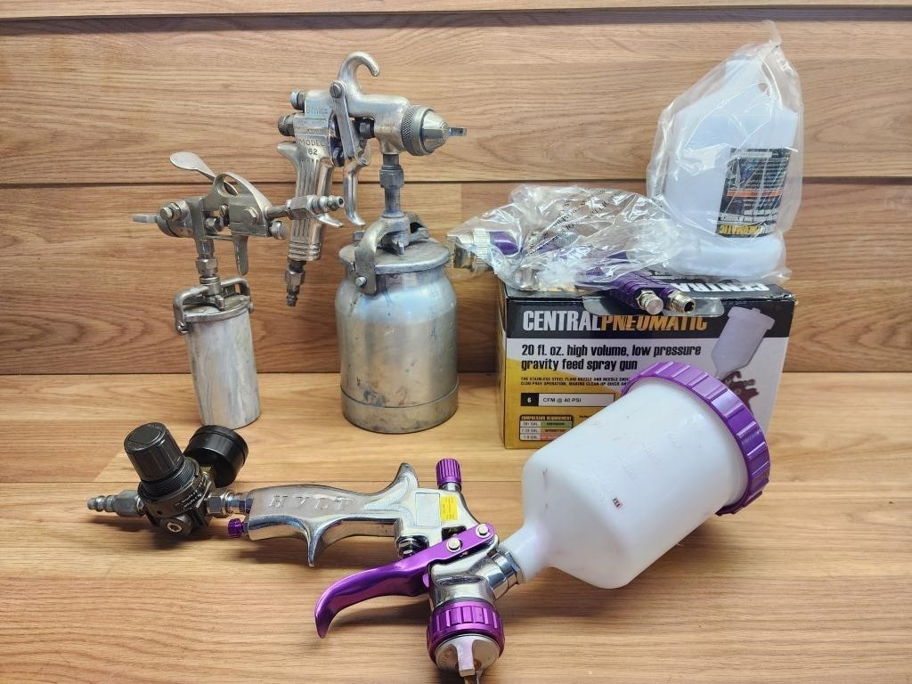 Group of paint sprayers