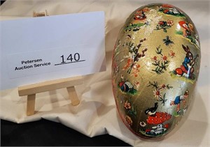 West Germany Gold Paper Mache egg