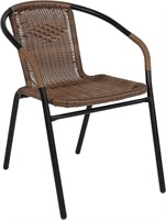 4 Pack Dark Brown Rattan Chair