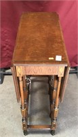 Beautiful Mid Century Gateleg Table, Inlaid Wood