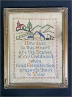 ‘How dear to this Heart’Cross Stitch Sampler