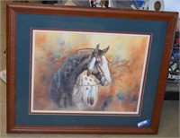 Limited Edition Signed Framed Horse Print by