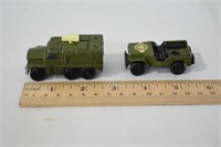 2 pcs Matchbox Diecast Army Vehicles