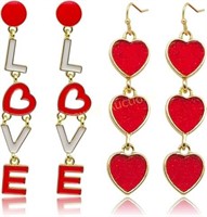 Valentine's Red Heart Women Earrings (C:1)