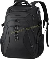 KROSER Backpack  Black Grey  18.4 inch