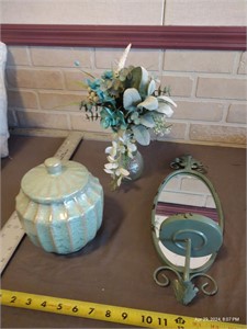 Wall Sconce Mirror Decorative Flower Vase