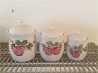 3 pc Apple Canister Set