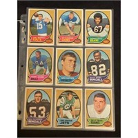 (45) 1970's Topps Football Cards