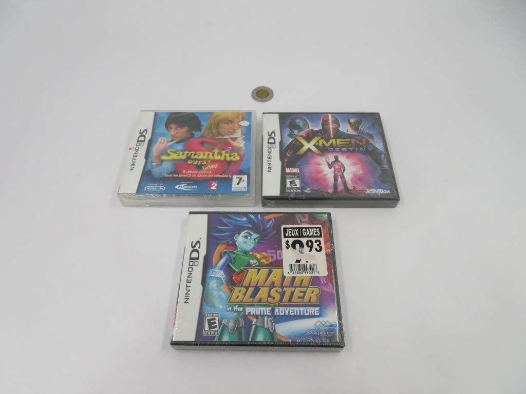 3 jeux pour Nintendo DS neufs