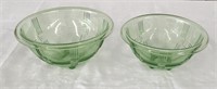 Green Depression Glass Bowls