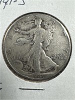 1941-S Silver Walking Liberty Half-Dollar