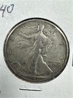 1940 Silver Walking Liberty Half-Dollar