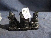 hand crafted coal carving
