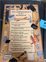 Ten Commandments of my workshop plaque