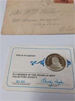 Franklin Mint Collector Coin and Vtg. Envelope