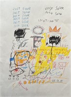 Drawing on paper ,Jean-Michel Basquiat