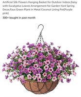 MSRP $22 Hanging Outdoor Flower Basket