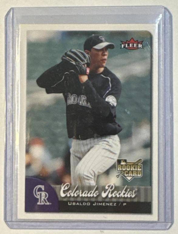 2007 Fleer #342 Ubaldo Jimenez Rookie RC!