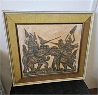 VINTAGE FRAMED INDIAN HINDU ART 123