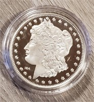 One Ounce Silver Round: Morgan Style