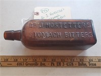 Dr J Hostetter's Stomach Bitters amber bottle