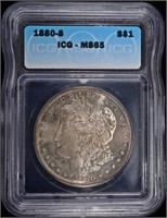 1880-S MORGAN DOLLAR ICG MS65