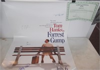 Forest Gump Movie Poster Signed by Tom Hanks,