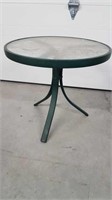GLASS TOP PATIO SIDE TABLE