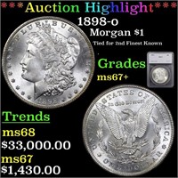 *Highlight* 1898-o Morgan $1 Graded ms67+