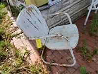 White clamshell chair