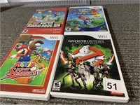 WII GAMES SUPER MARIO & GHOST BUSTERS
