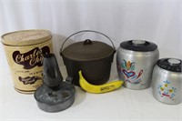 FBP Cast Iron Pot, Retro Canisters, Oil Lamp++
