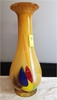 CZECH REPUBLIC HAND MADE BLOWN GLASS VASE