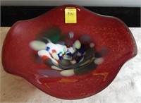 CZECH REPUBLIC HAND MADE BLOWN GLASS BOWL